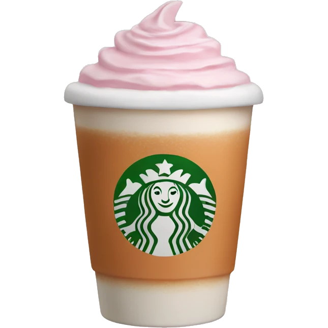 Light pink pumpkin latte emoji