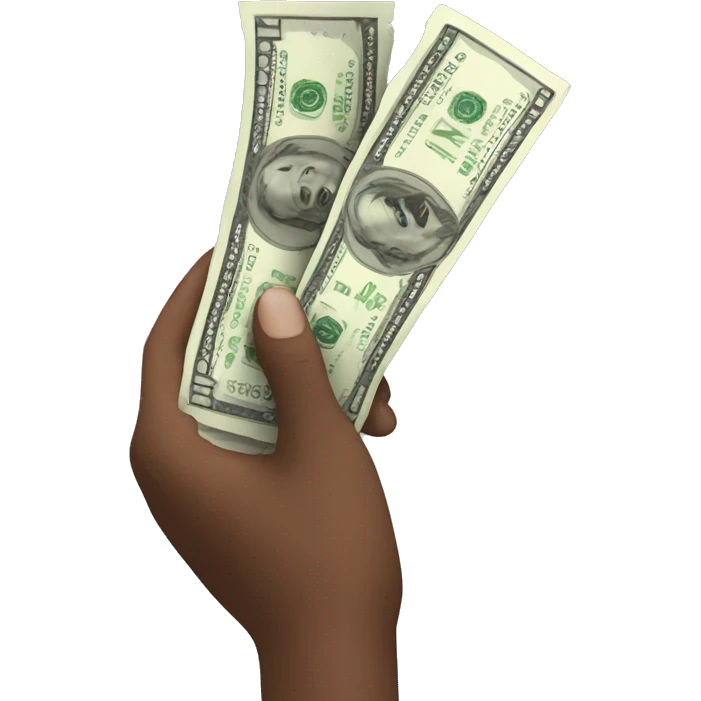 Holding money in hand emoji