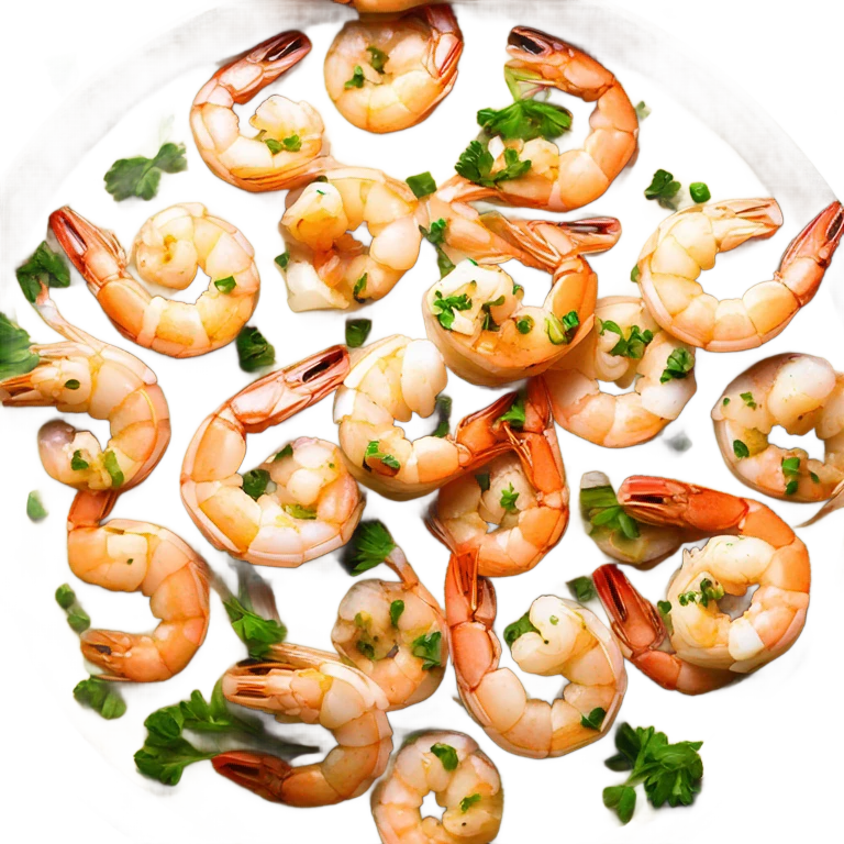 Sheet Pan Garlic Butter Shrimp in a plate emoji