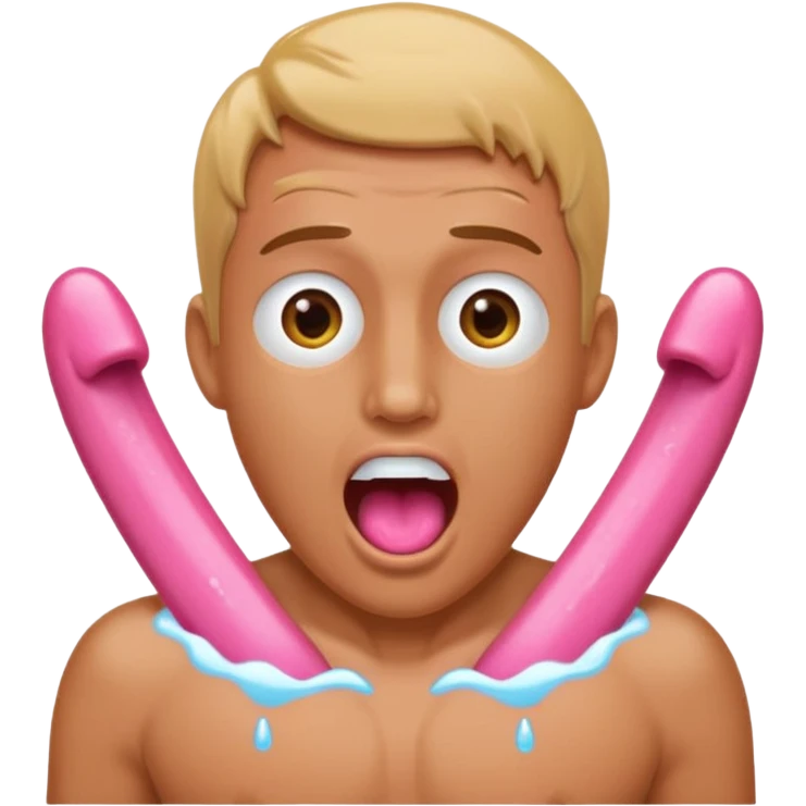 Big mouth with a cock in it emoji