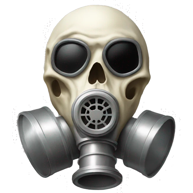 Bone Skull wearing a gas mask emoji