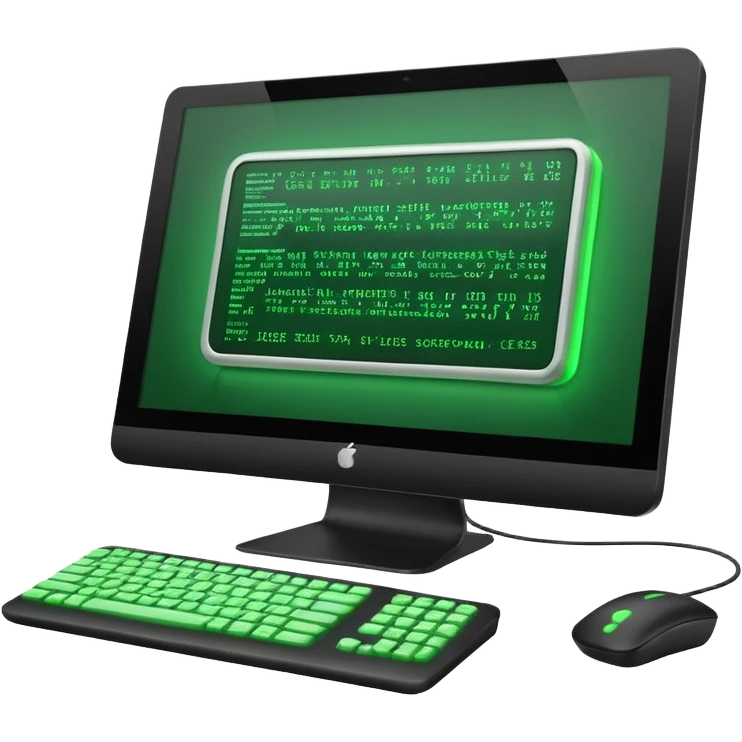 computer with  code emoji