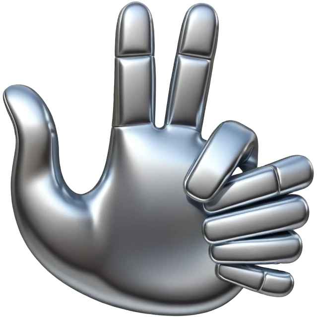 Letter A with 4 fingers down and the thumb up emoji