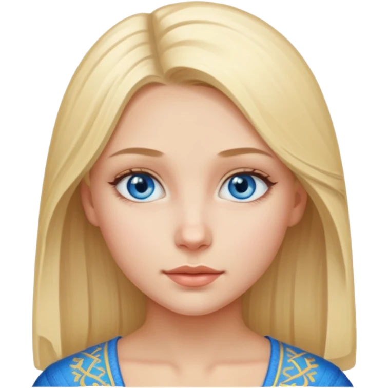 Ragazza Ucraina bionda con occhi azzurri  emoji