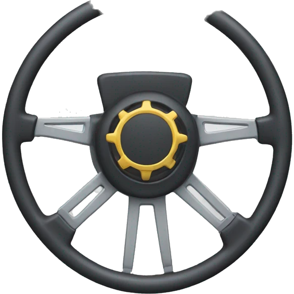 robotic steering wheel emoji