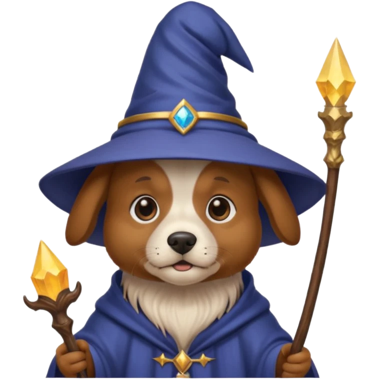 Dog wizard emoji