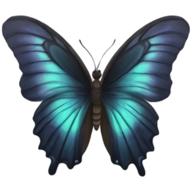 Mariposa negra astetics emoji