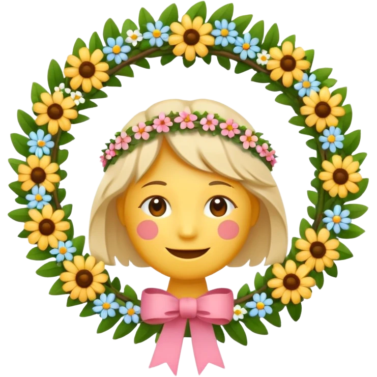 midsommar emoji with maypole, festive mood, simple design, bright colors emoji