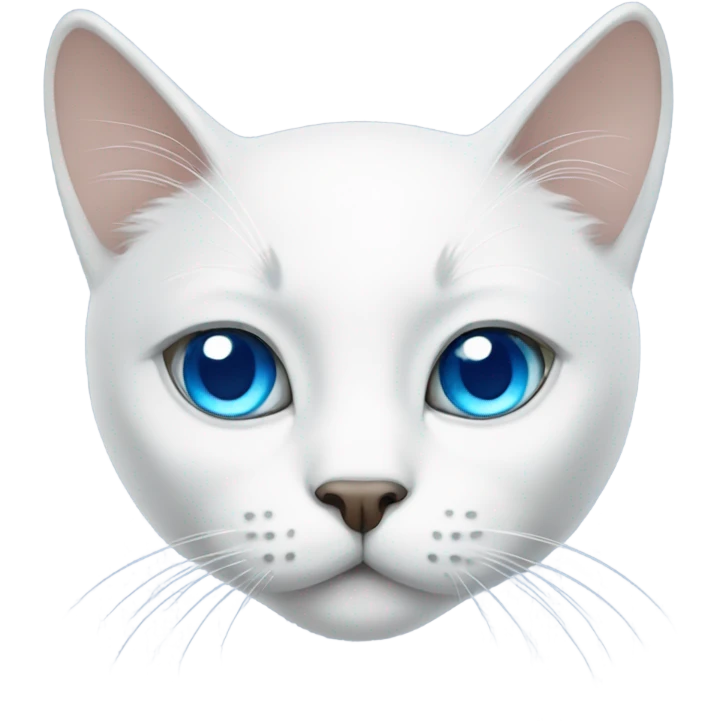 White cat with blue eyes emoji