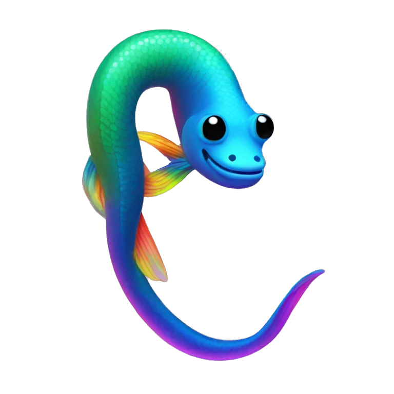 Neon rainbow eel  emoji