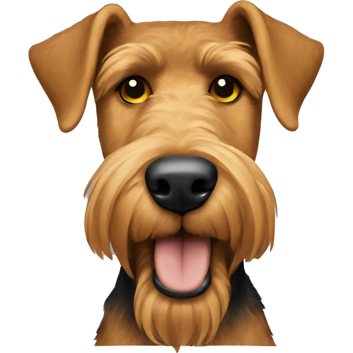 An airedale terrier dog emoji