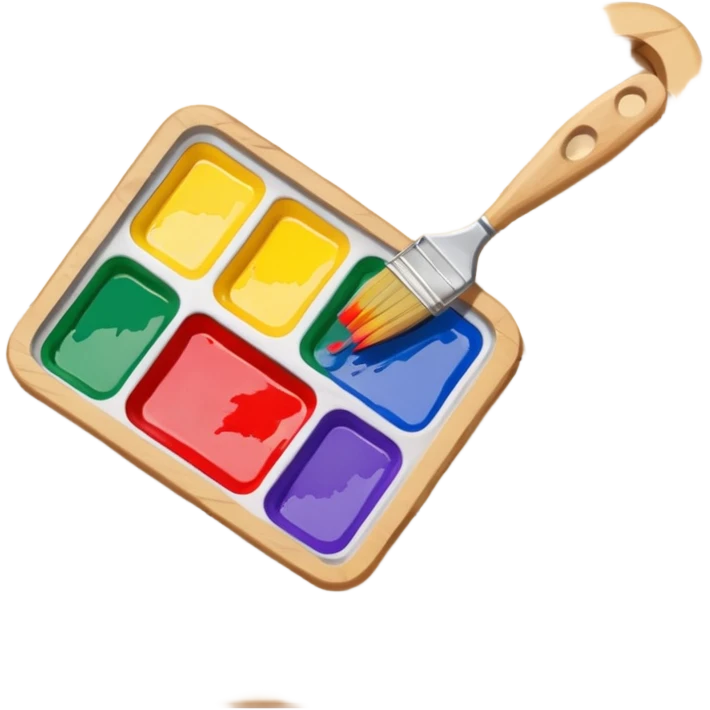 color palette with paintbrush emoji
