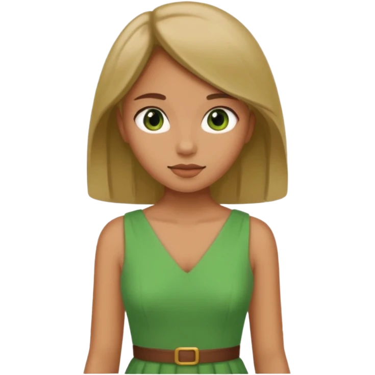 Bratz human girl green emoji