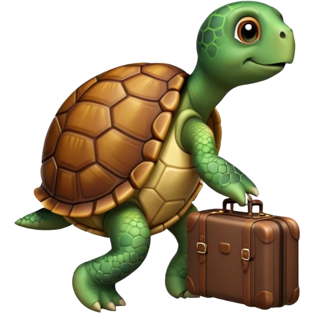 Turtle with luggage  emoji