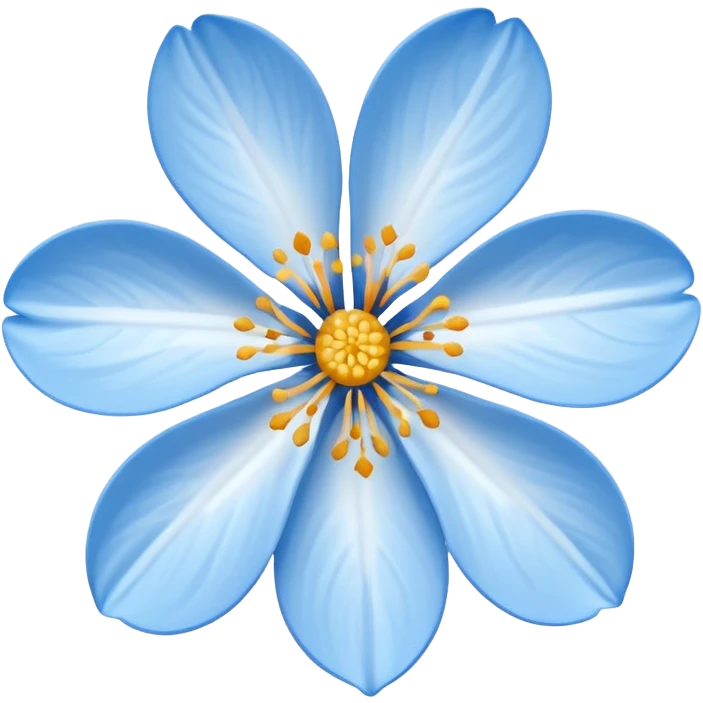 white sakura with a blue outline emoji