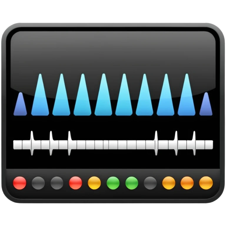 full black audio spectrum, the spectrum is white emoji