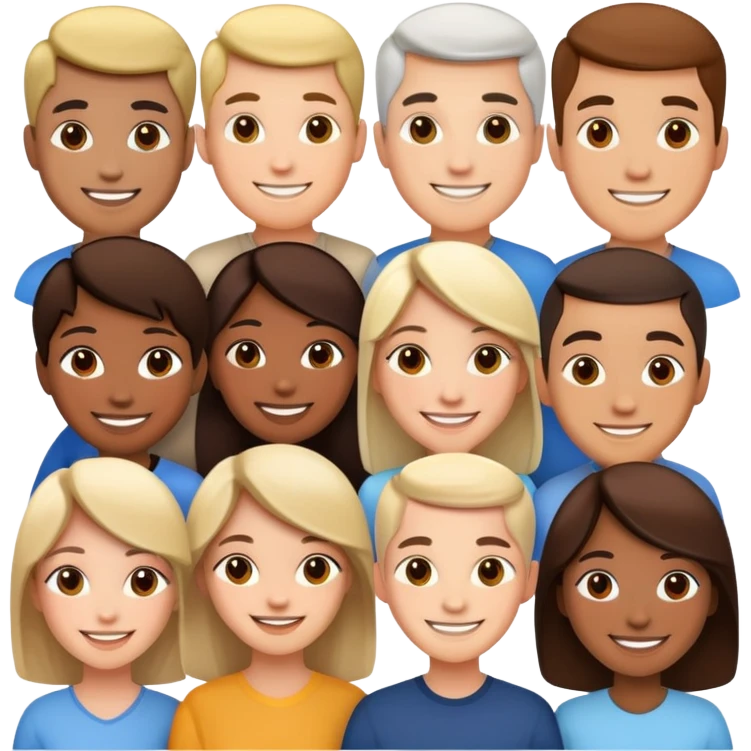 group of diverse people emoji