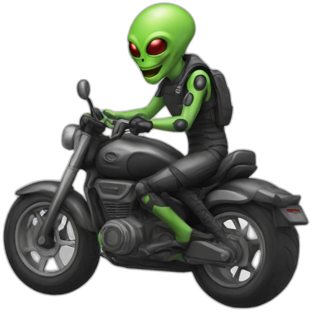 Alien-on-the-motorbike emoji