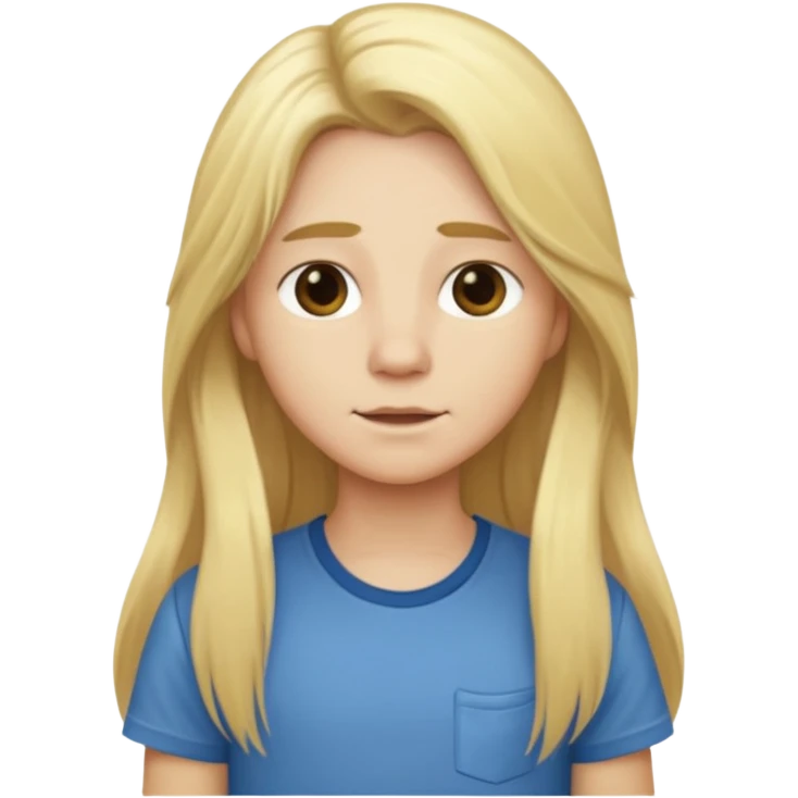 animal with long blonde hair and shirt emoji