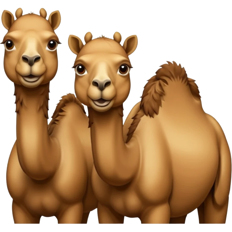 High resolution camels without fur emoji