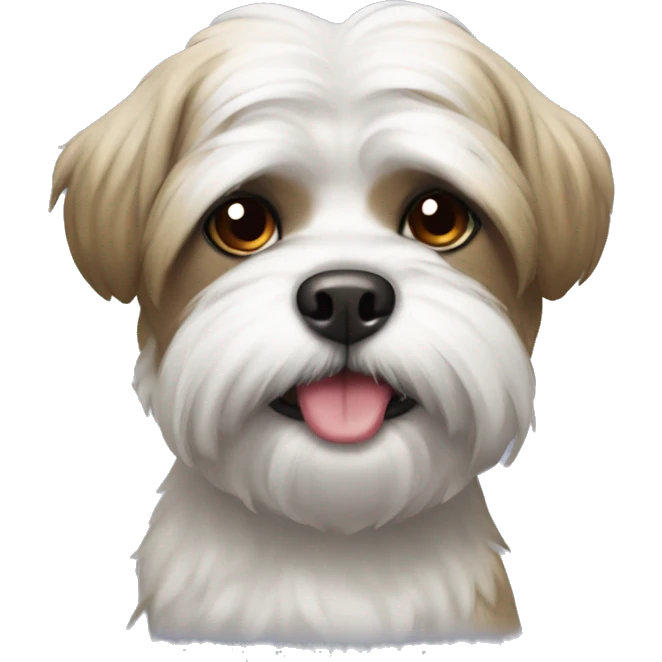 Shitzu with dark nose  emoji