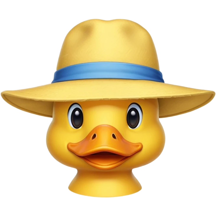 Big hat with a duck in it emoji