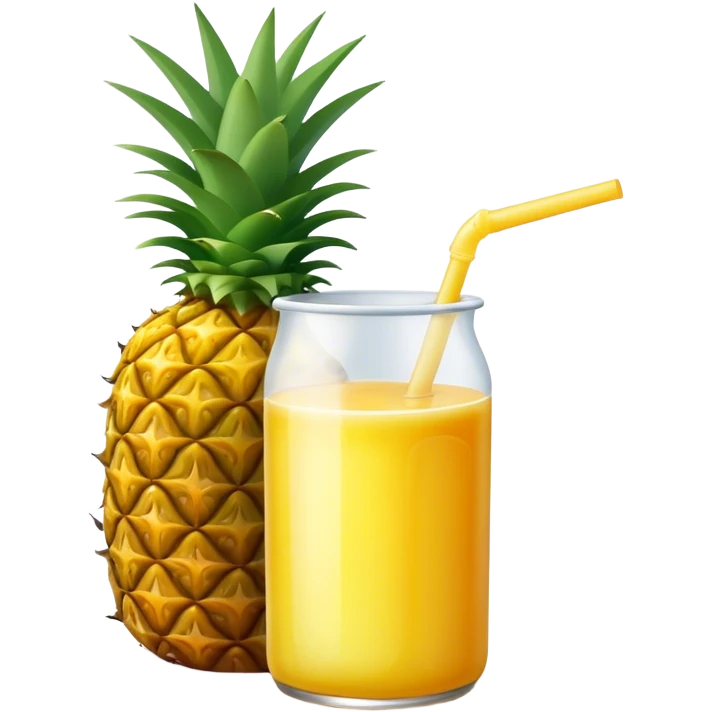 Bottle pineapple juice emoji
