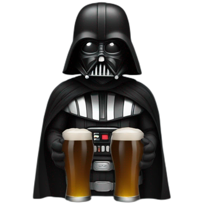dark vador qui bois une bière emoji