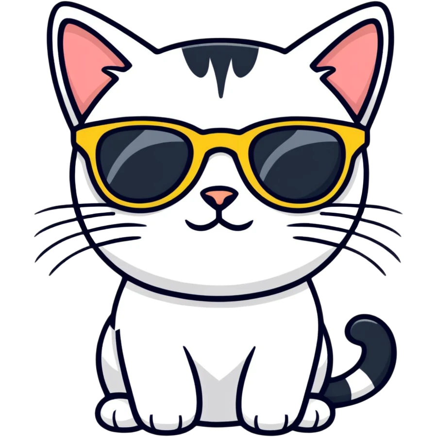 Cat with sunglasses emoji