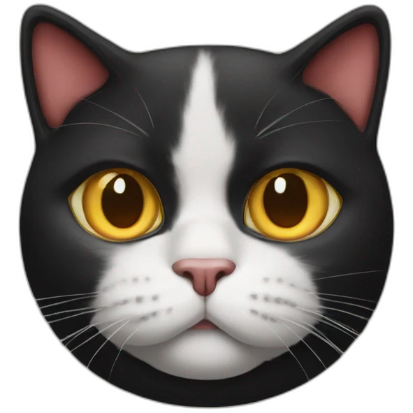 Obese-fiery-tuxedo-cat emoji
