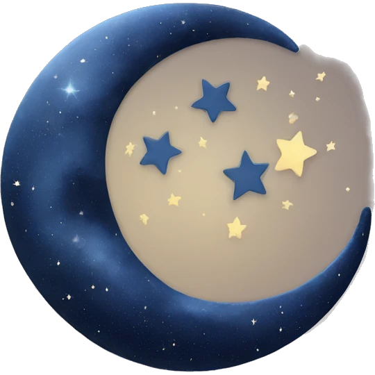crescent moon with stars  emoji