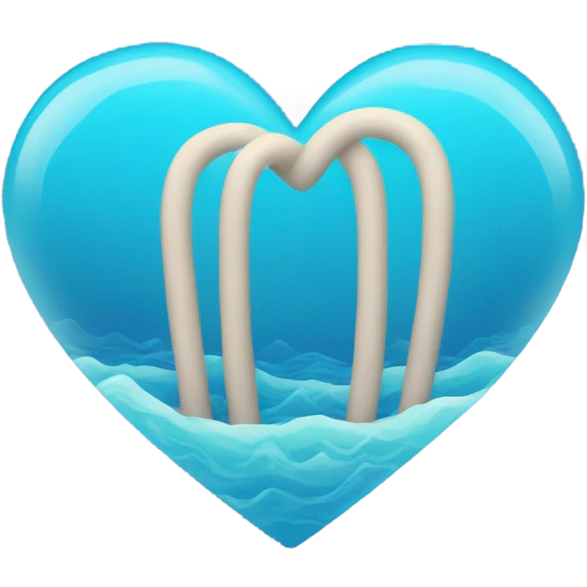 Ocean blue heart  emoji