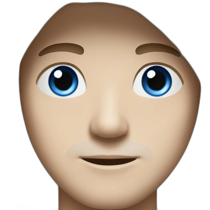 white man blue eyes with hood emoji