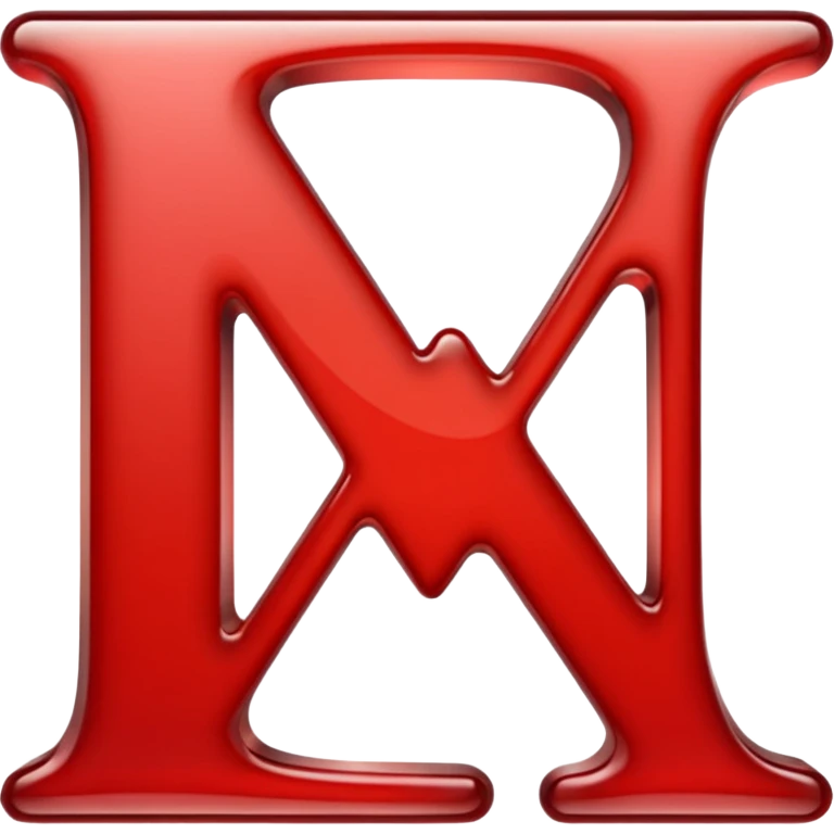 Красная буква на прозрачном фоне  가 emoji