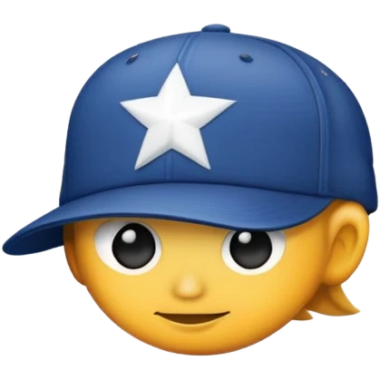 Cap New York in  black  emoji