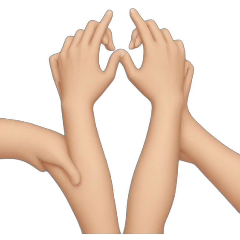 three hands holding each other emoji