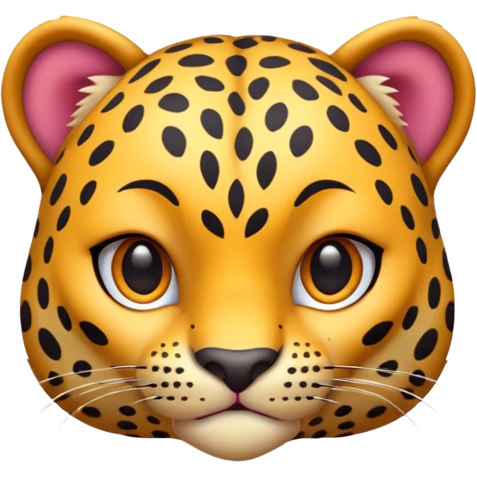 exotic leopard character, spotted fur, cute fierce face, 3D cartoon, mobile game icon style, clean background, no text, no watermark
 emoji