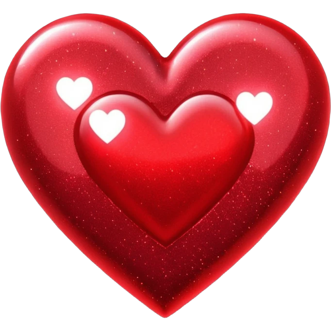 red glitter cyberpunk love emoji