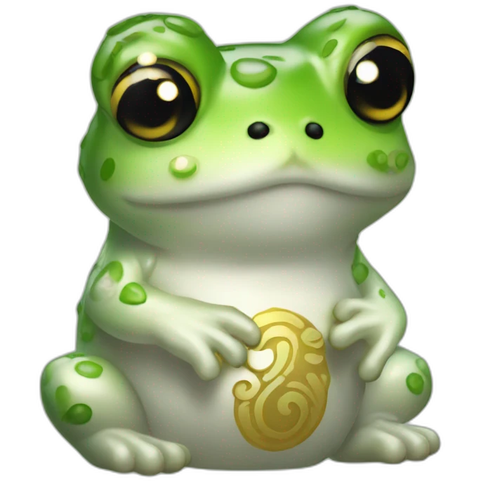 Maneki neka frog emoji