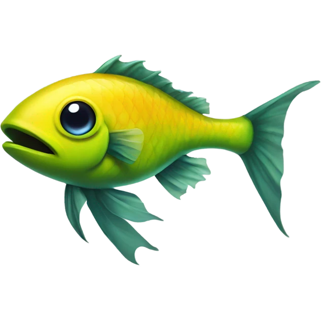 Fish with radioactive mutation emoji