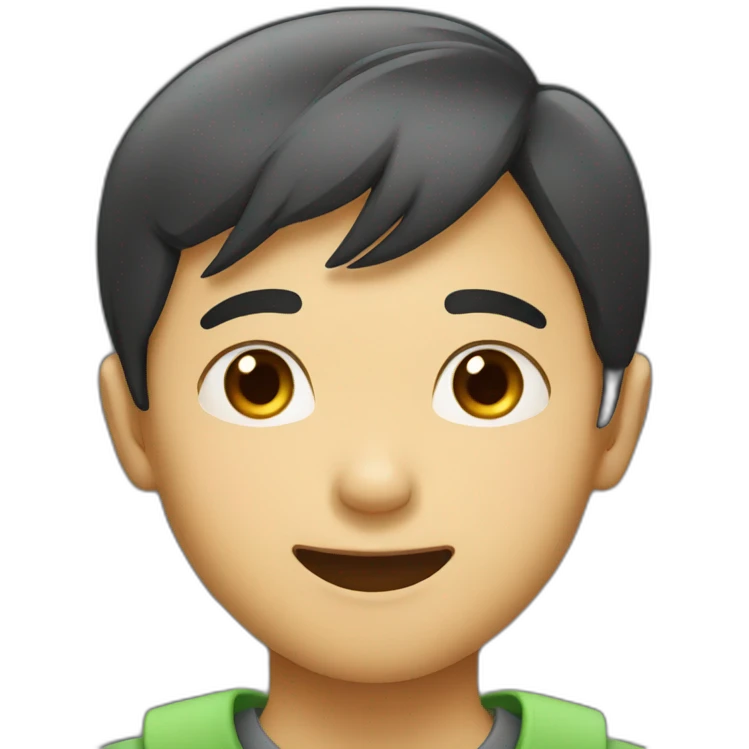 asian boy wink emoji