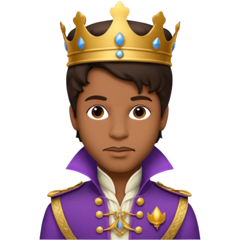 Prince Rogers Nelson with dark brown hair emoji