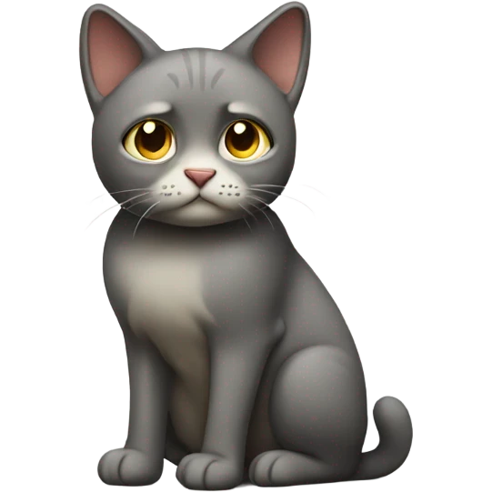 sad cat full body side view emoji