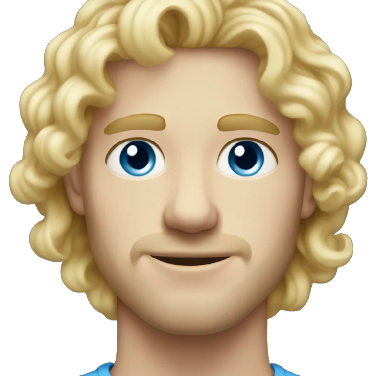 light curl blonde 30yo man blue eyed pale skin emoji