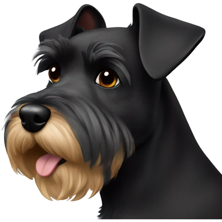 Black Miniature schnauzer  emoji