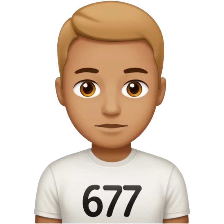 Person saying 67 emoji