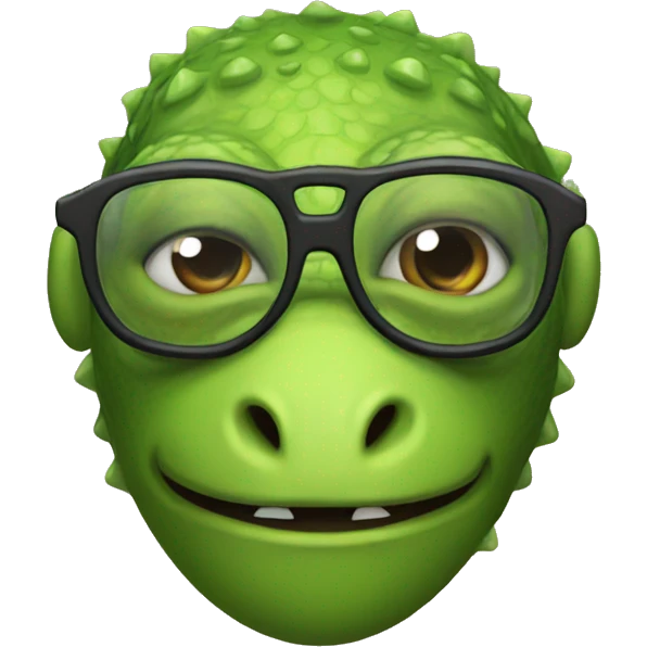Lizard nerd emoji