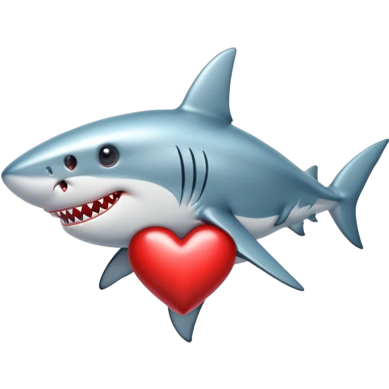 Shark on a heart  emoji