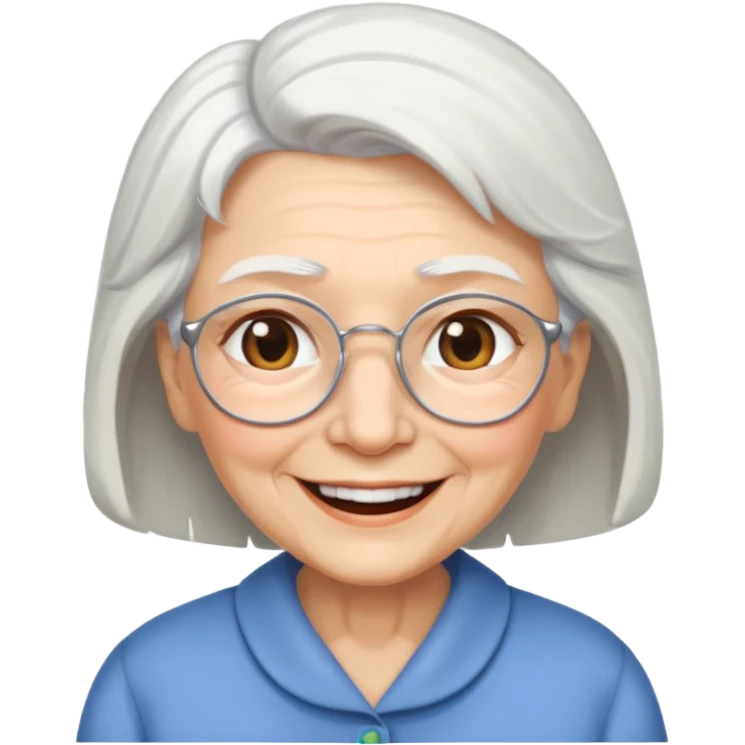 White hair grandma emoji