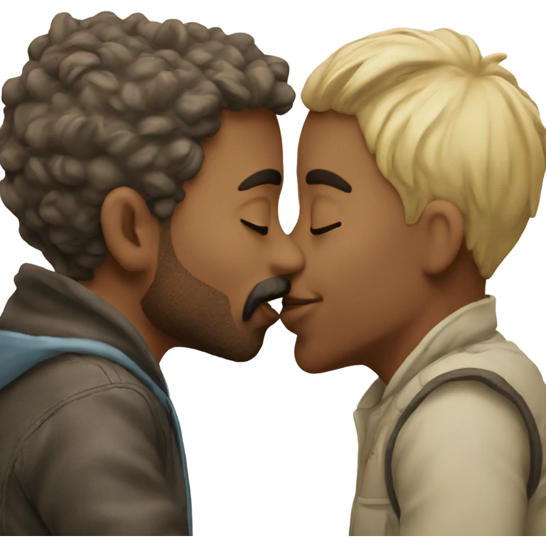 Kiss together emoji
